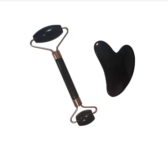 Gua sha-steinen — ro i ansiktet