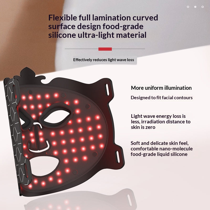 LED-ansiktsmasken — lys-rutine hjemme